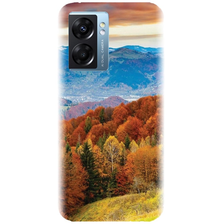 Силиконов калъф, съвместим с модел Realme Narzo 50 5g - Autumn Mountain Fall Rusty Forest