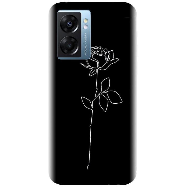 Силиконов капак, съвместим с модел Realme Narzo 50 5g - Black Rose
