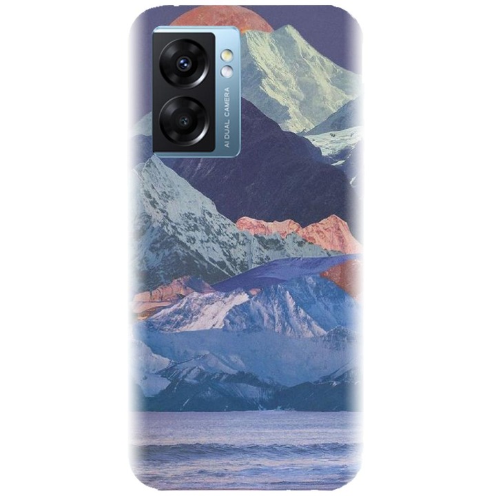 Силиконов капак, съвместим с Realme Narzo 50 5g - модел Collage Mountain