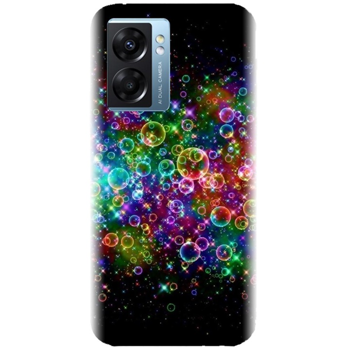 Силиконов капак, съвместим с модел Realme Narzo 50 5g - Rainbow Colored Soap Bubbles