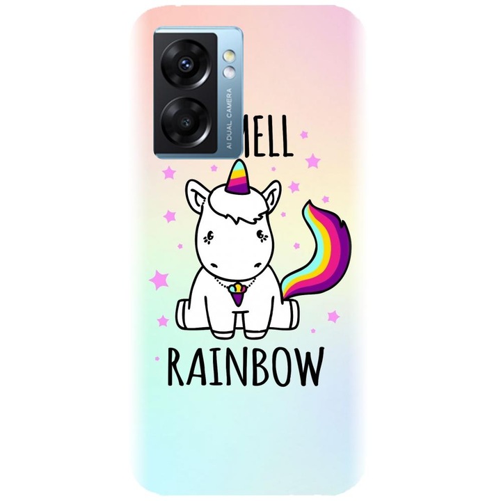 Силиконов кейс съвместим с Oppo A57 4G 5G / A57s 4G - модел I smell rainbow