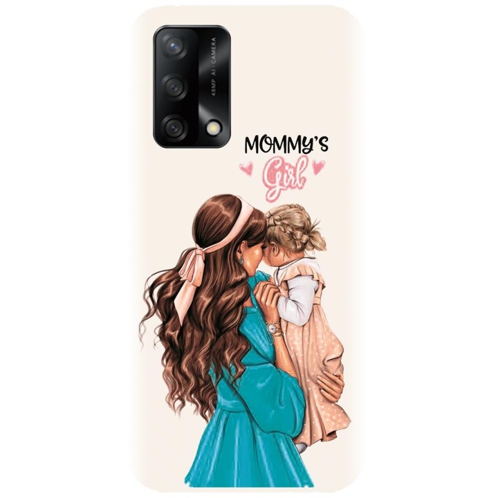 Силиконов кейс съвместим с Oppo A74 4G / F19 - Супер модел майка и дъщеря