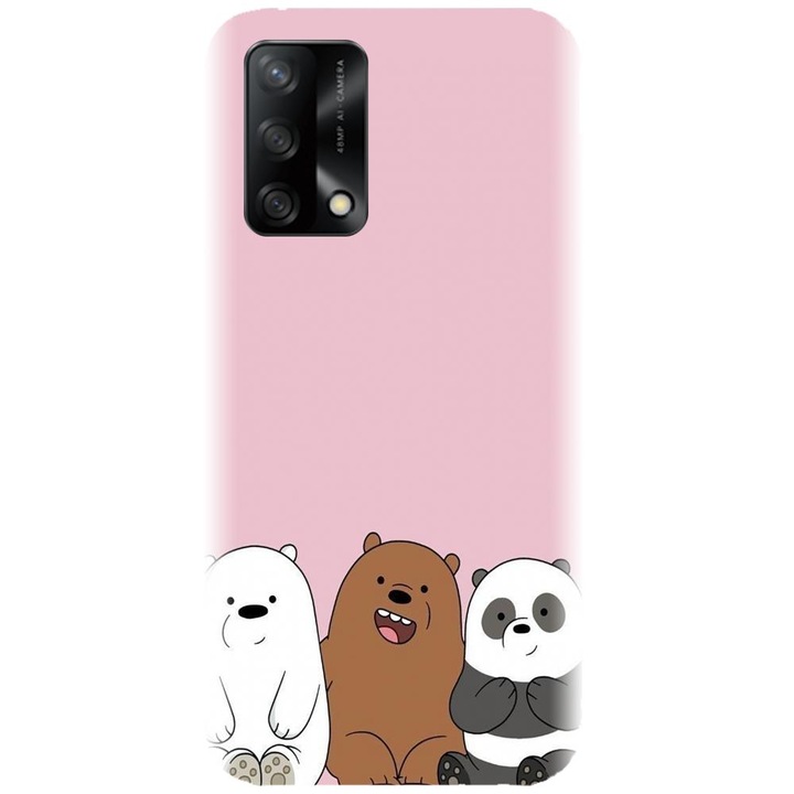 Силиконов кейс съвместим с Oppo A74 4G / F19 - модел Cei 3 pandas