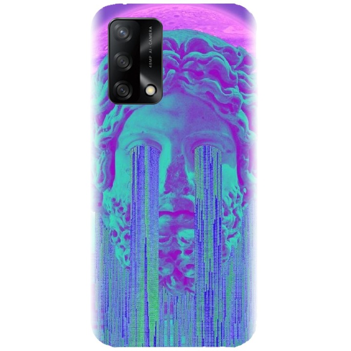 Силиконов кейс съвместим с Oppo A74 4G / F19 - Glitch модел