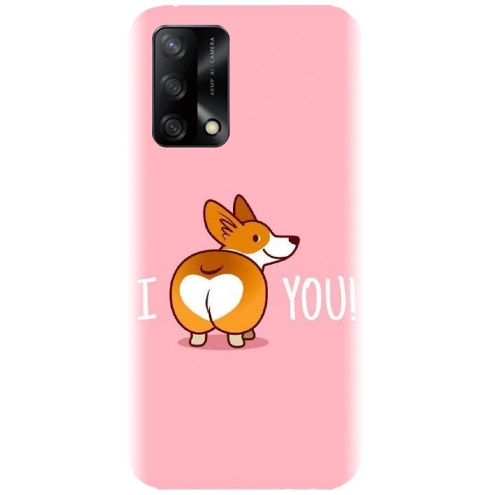 Силиконов кейс съвместим с Oppo A74 4G / F19 - модел I Corgi U