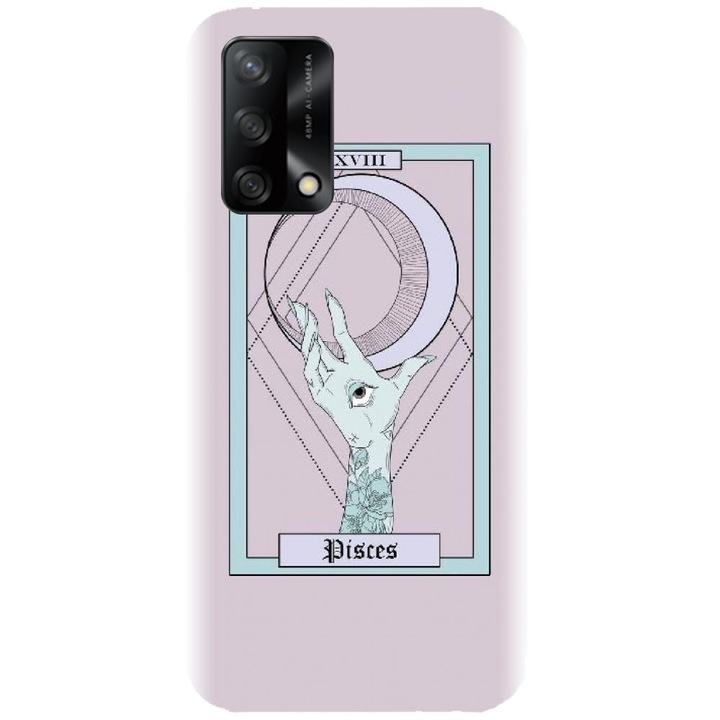 Силиконов кейс съвместим с Oppo A74 4G / F19 - модел Tarot Zodiac Pisces