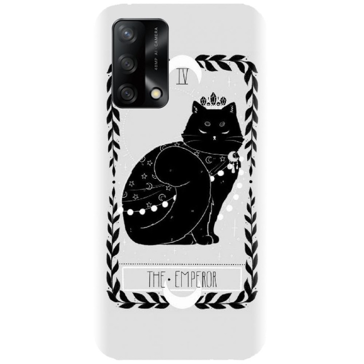 Силиконов кейс съвместим с Oppo A74 4G / F19 - модел Tarot The Emperor