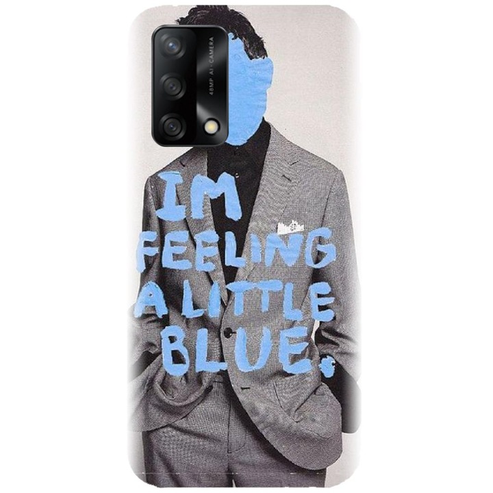 Силиконов кейс съвместим с Oppo A74 4G / F19 - модел Collage Feelin Blue
