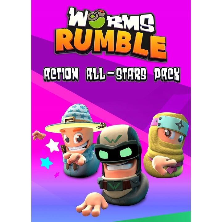 Worms Rumble Action All-Stars Pack, PC, cheie activare Steam, versiune digitala, poloneza/engleza