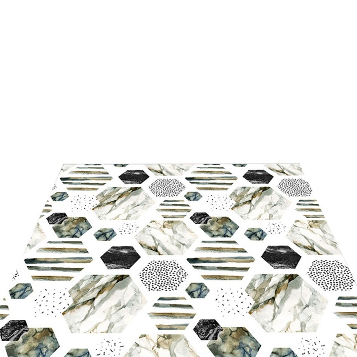 Кухненски килим, неплъзгащ се, пере се, многоцветен, 60x120см, PVC