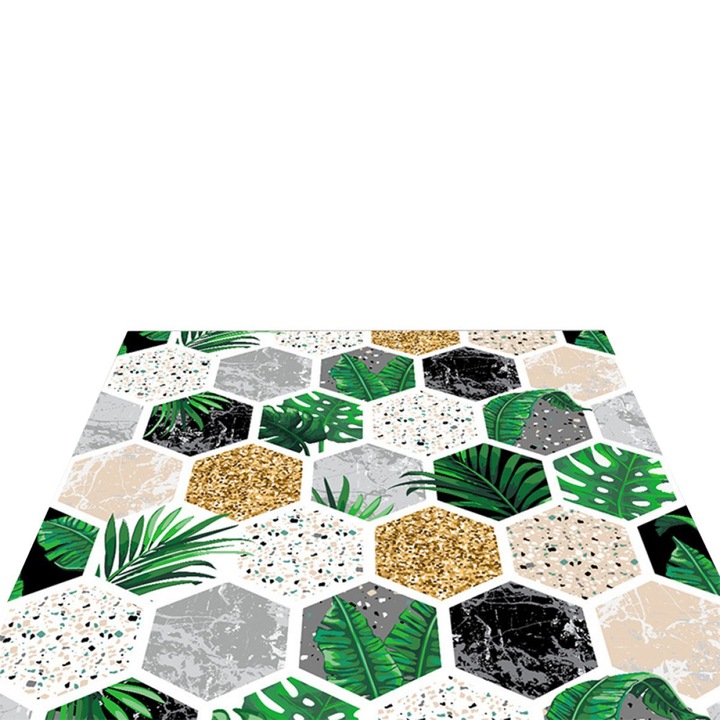 Csúszásmentes konyhai szőnyeg, PVC, tarka, 60x120cm