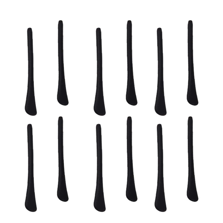 Set de 6 perechi de maneci pentru bratele ochelarilor, Silicon, Antialunecare, Negru, 1.4mm