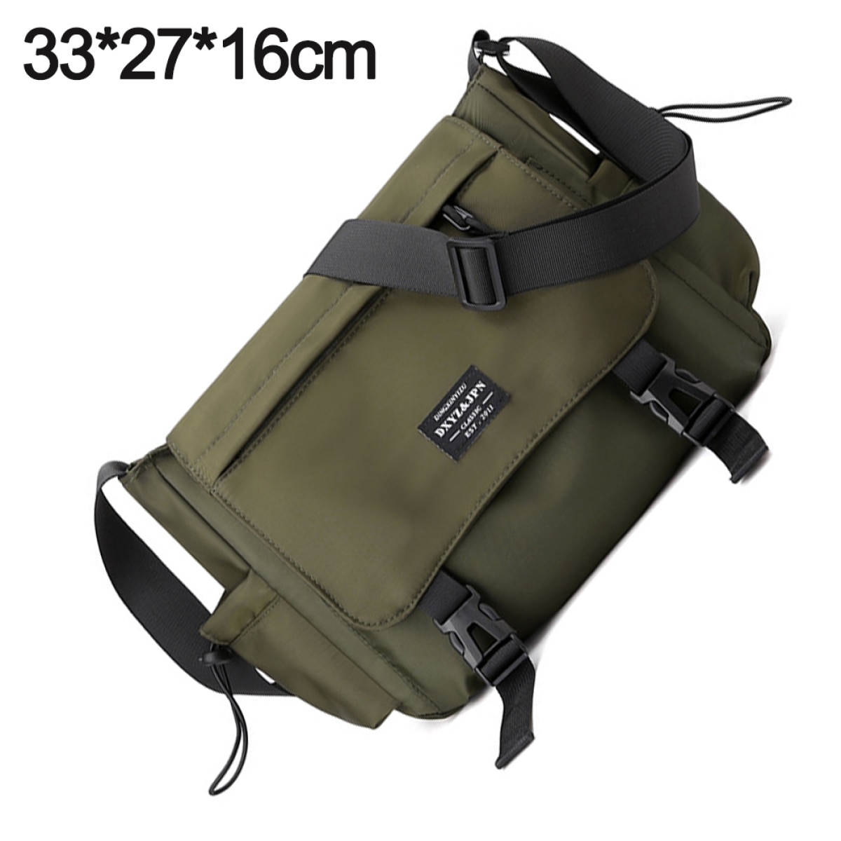Geanta barbati, impermeabila, antizgarieturi, pentru laptop 15", 33x27x16cm, verde