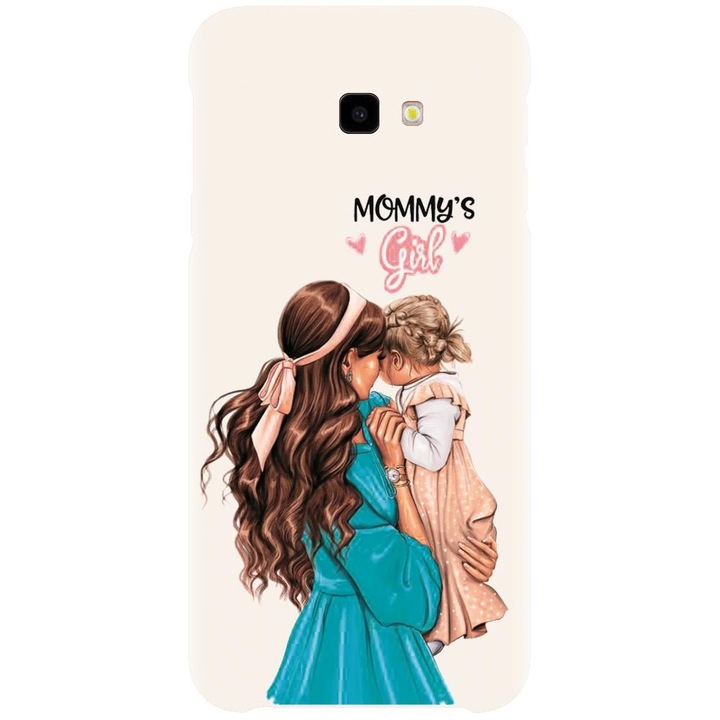 Husa din silicon compatibila cu Samsung Galaxy J4 Plus / J4 Plus 2018 - model Super mama si fetita