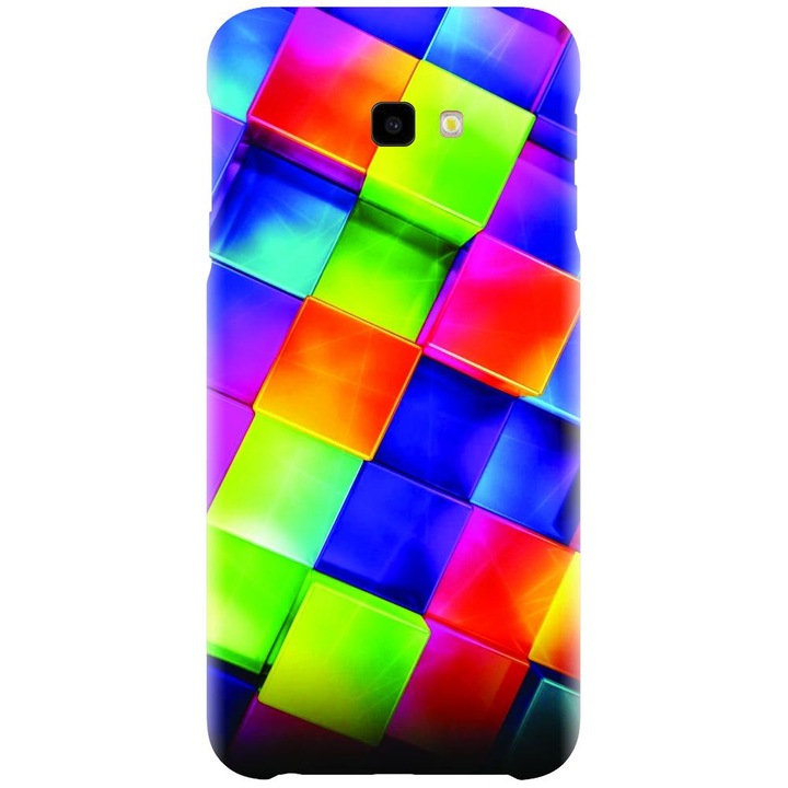 Силиконов калъф, съвместим с Samsung Galaxy J4 Plus / J4 Plus 2018 - модел 3D Geometric Colorful