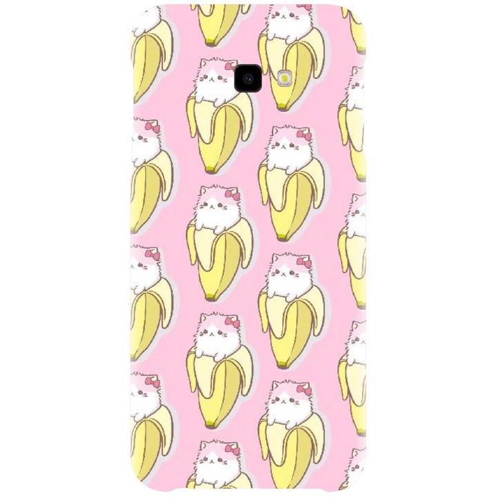Husa din silicon compatibila cu Samsung Galaxy J4 Plus / J4 Plus 2018 - model Banana Cats