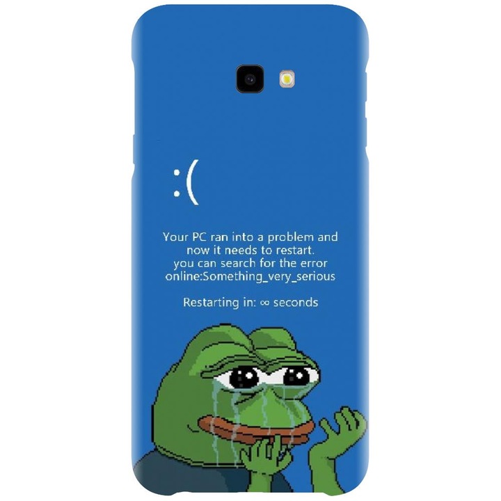 Husa din silicon compatibila cu Samsung Galaxy J4 Plus / J4 Plus 2018 - model Blue Screen