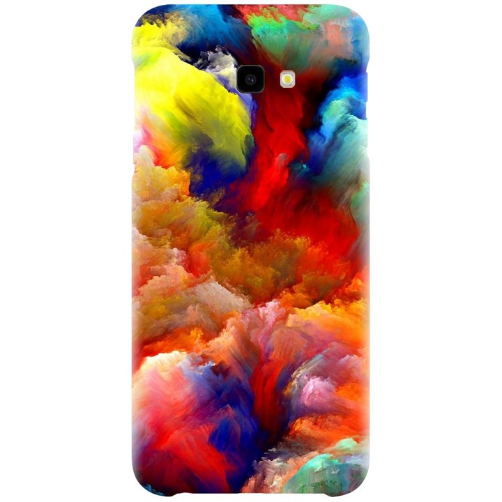 Husa din silicon compatibila cu Samsung Galaxy J4 Plus / J4 Plus 2018 - model Oil Painting Colorful