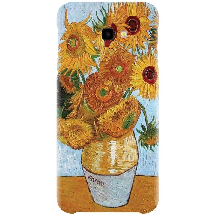 Husa din silicon compatibila cu Samsung Galaxy J4 Plus / J4 Plus 2018 - model Sunflowers 2