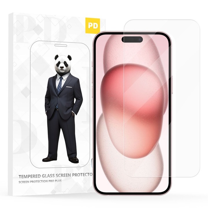 Folie de protectie PD pentru iPhone 15, rezistenta la zgarieturi, ultra-subtire, transparenta