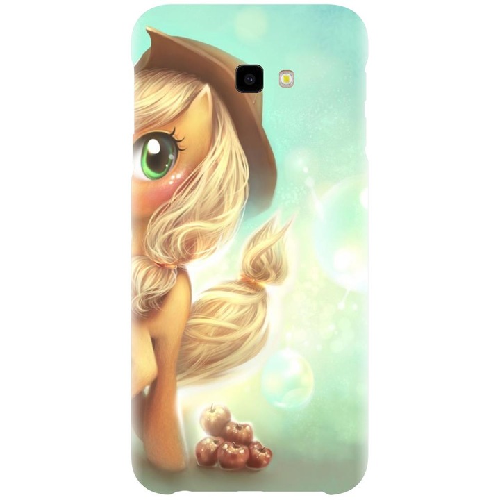 Husa din silicon compatibila cu Samsung Galaxy J4 Plus / J4 Plus 2018 - model Cute pony AppleJack