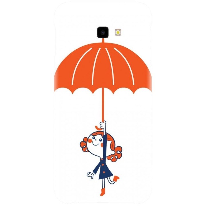Husa din silicon compatibila cu Samsung Galaxy J4 Plus / J4 Plus 2018 - model Girl and Umbrella