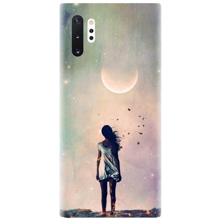 Husa din silicon compatibila cu Samsung Galaxy Note 10 Pro / Plus - model Alone Woman
