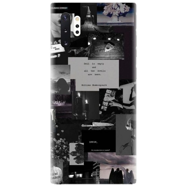 Husa din silicon compatibila cu Samsung Galaxy Note 10 Pro / Plus - model Collage Error