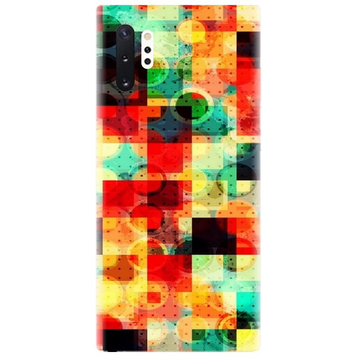 Husa din silicon compatibila cu Samsung Galaxy Note 10 Pro / Plus - model Colorful Abstract