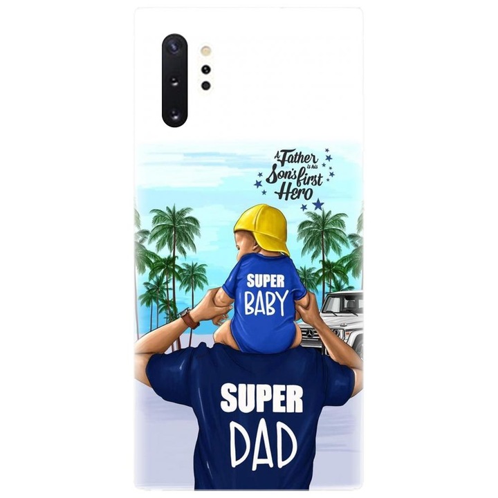 Силиконов калъф, съвместим с Samsung Galaxy Note 10 Pro / Plus - модел Super dad