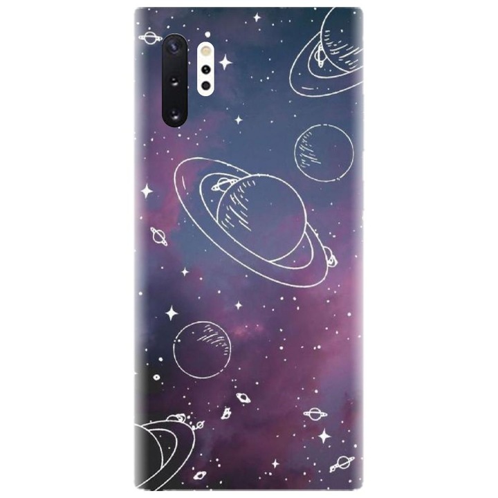 Силиконов калъф, съвместим с модел Samsung Galaxy Note 10 Pro / Plus - Cosmic Drawn Map