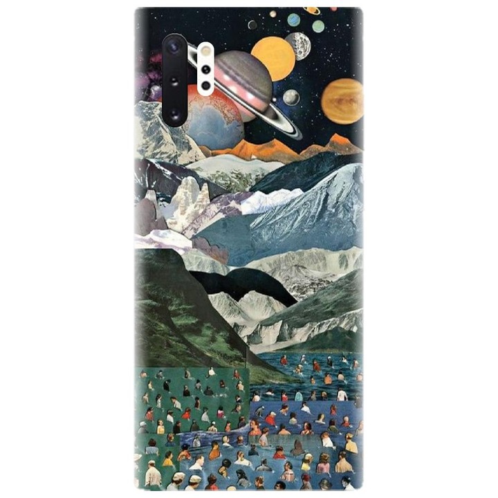 Силиконов калъф, съвместим с Samsung Galaxy Note 10 Pro / Plus - Колажен модел