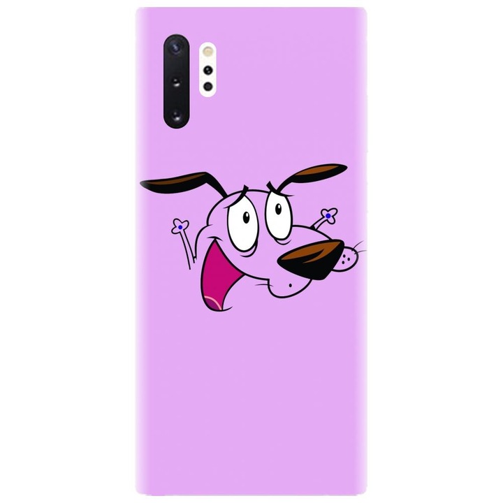 Husa din silicon compatibila cu Samsung Galaxy Note 10 Pro / Plus - model Courage The Cowardly Dog