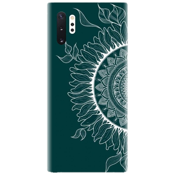 Husa din silicon compatibila cu Samsung Galaxy Note 10 Pro / Plus - model Green Mandala