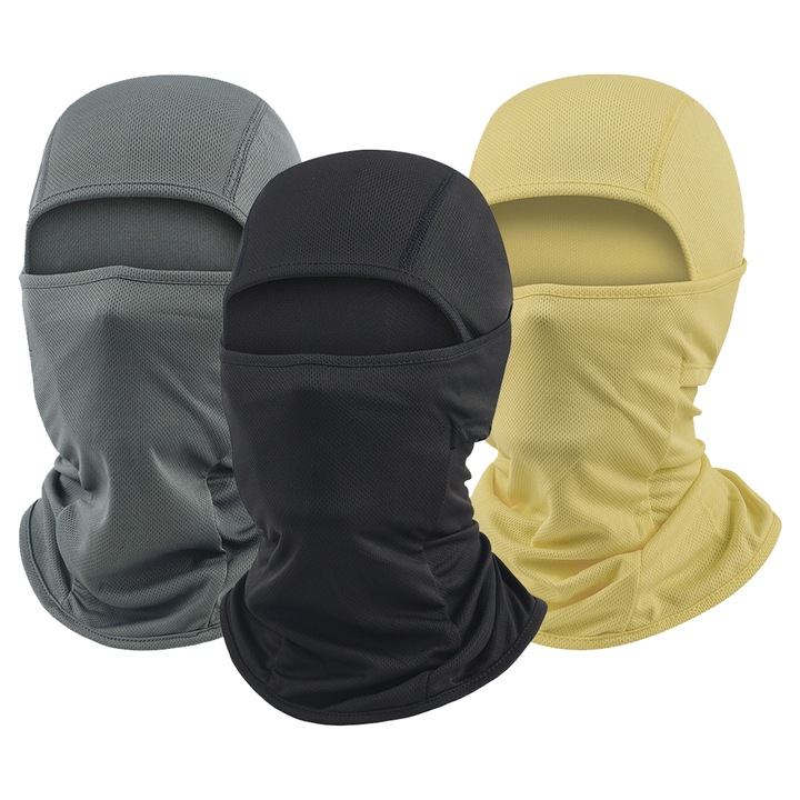 Комплект от 3 маски за ски каска QttvbTna, полиестер/еластан, многоцветни, 40x28 см