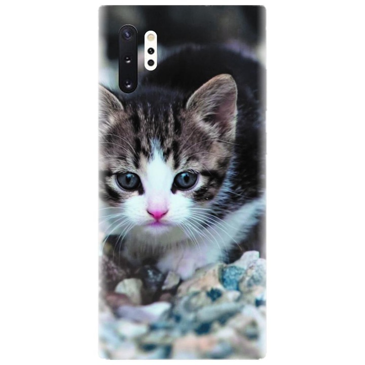 Husa din silicon compatibila cu Samsung Galaxy Note 10 Pro / Plus - model Animal Cat