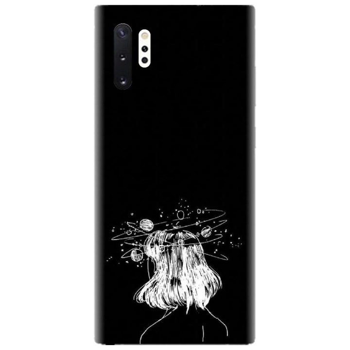 Husa din silicon compatibila cu Samsung Galaxy Note 10 Pro / Plus - model Line Art Dreamer