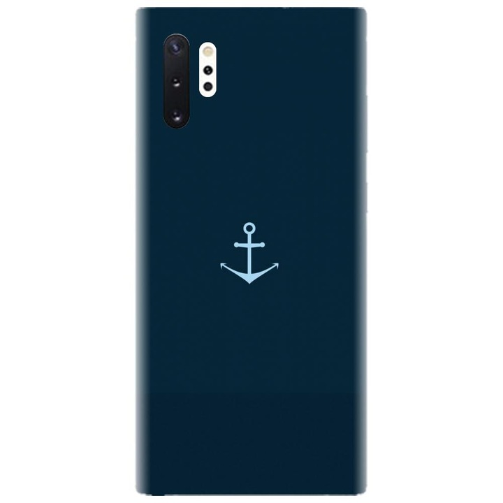 Силиконов калъф, съвместим с Samsung Galaxy Note 10 Pro / Plus - модел Blue Navy Anchor Illustrated