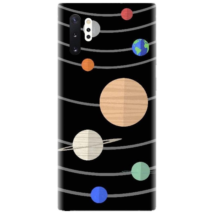 Husa din silicon compatibila cu Samsung Galaxy Note 10 Pro / Plus - model Planeta Axe