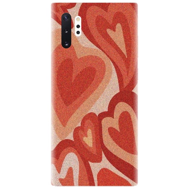 Husa din silicon compatibila cu Samsung Galaxy Note 10 Pro / Plus - model Inimi