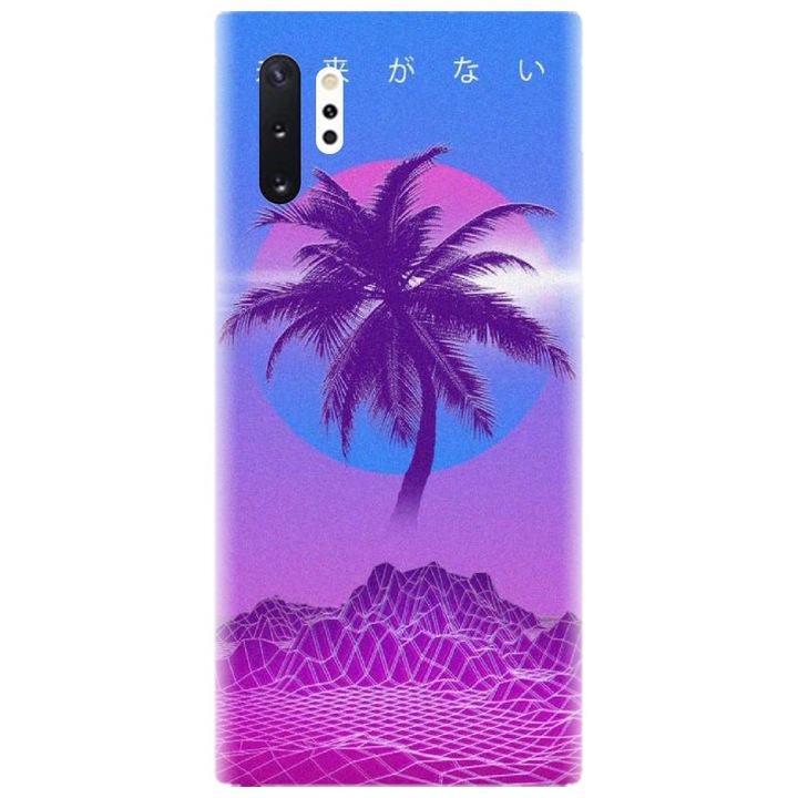 Husa din silicon compatibila cu Samsung Galaxy Note 10 Pro / Plus - model Vaporwave Palm