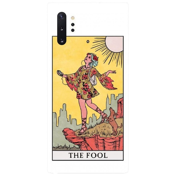 Husa din silicon compatibila cu Samsung Galaxy Note 10 Pro / Plus - model Tarot The Fool Clasic