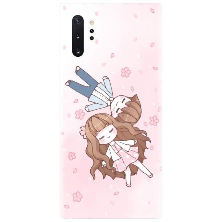 Husa din silicon compatibila cu Samsung Galaxy Note 10 Pro / Plus - model Cute Couple