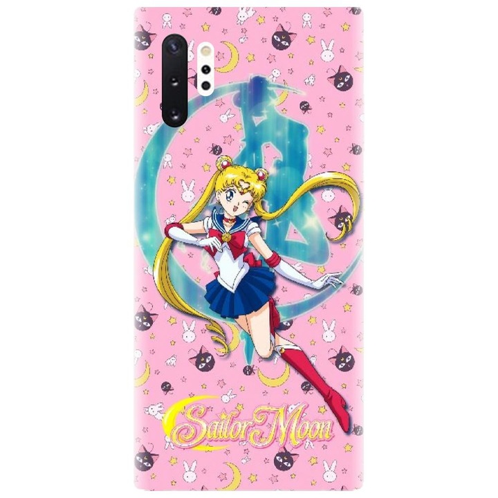 Husa din silicon compatibila cu Samsung Galaxy Note 10 Pro / Plus - model Sailor Moon