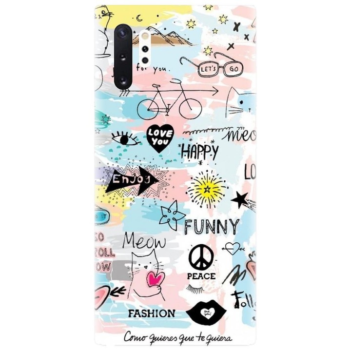 Husa din silicon compatibila cu Samsung Galaxy Note 10 Pro / Plus - model Enjoy