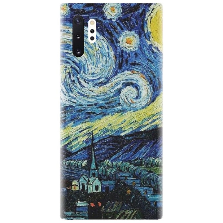Husa din silicon compatibila cu Samsung Galaxy Note 10 Pro / Plus - model The Starry Night