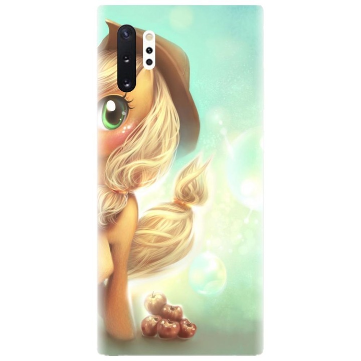 Husa din silicon compatibila cu Samsung Galaxy Note 10 Pro / Plus - model Cute pony AppleJack