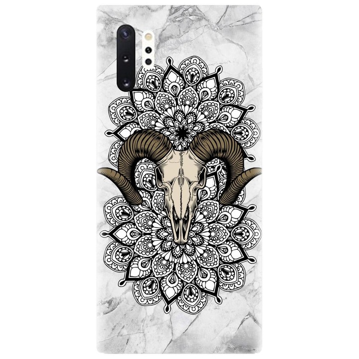 Husa din silicon compatibila cu Samsung Galaxy Note 10 Pro / Plus - model Tatoo Art Goat
