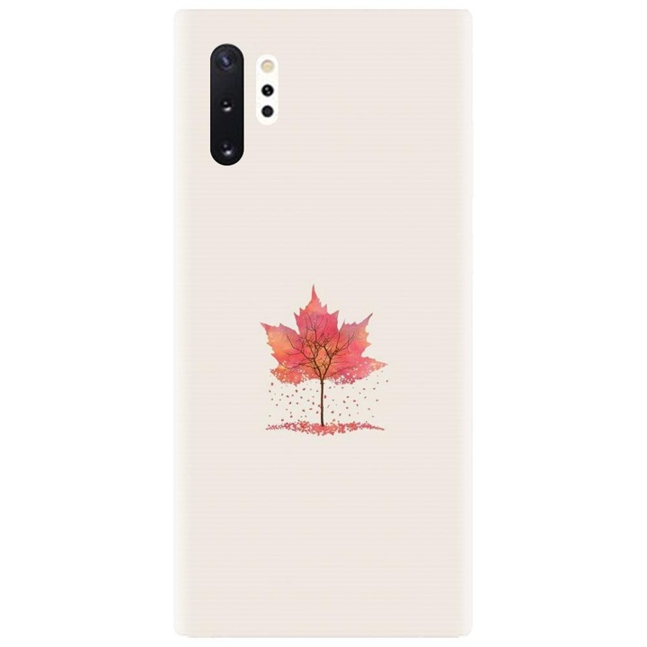 Husa din silicon compatibila cu Samsung Galaxy Note 10 Pro / Plus - model Autumn Tree Leaf