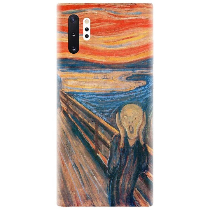 Husa din silicon compatibila cu Samsung Galaxy Note 10 Pro / Plus - model The Scream